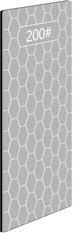 Diamond Sharpening Stones, Ultra-Thin Single Side Diamond Sharpening Plate Honeycomb Surface with Non-Slip Pad for Scissors Knives Outdoor Tools 200 Grit