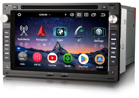 8-Kern 4GB+64GB 7 Zoll Android 16 Autoradio Bluetooth CD Player für VW Passat Golf 4 Sharan Polo Jetta T5 Skoda Octavia Seat Ibiza Leon GPS Navigation CarPlay Android Auto WiFi DSP DAB+ USB CD DVD