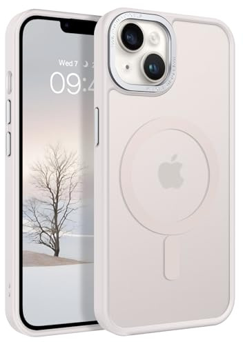 GaoBao für iPhone 14 Hülle, Handyhülle iPhone 14 [Kompatibel mit MagSafe] Durchscheinende Matte Magnetische Stoßfeste Anti-Fingerabdruck Schutzhülle Handyhülle für 6.1 Case, Hellgrau
