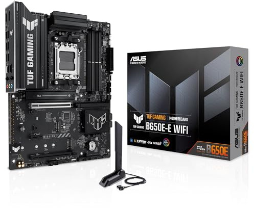 ASUS TUF Gaming B650E-E WiFi Mainboard Sockel AMD AM5 (ATX, Ryzen 9000, DDR5 Speicher, PCIe 5.0, WiFi 6E, PCIe Q-Release, Aura Sync)