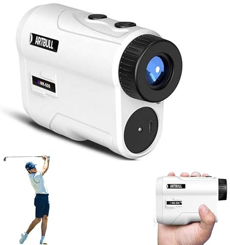 Télémètre de golf 1000 m avec pente, télémètre laser rechargeable pour la chasse et l'extérieur, 6 modes de mesure, distance, vitesse, hauteur, angle, verrouillage de drapeau, USB de type C, étanche