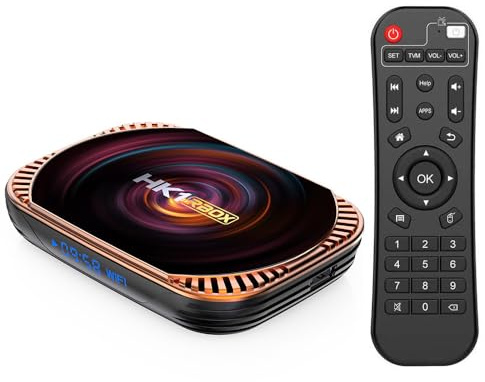 Decodificador De TV Inteligente con Android 11.0, Chipset S905X4, WiFi 2.4G/5G Integrado, Bluetooth 4.2, Reproductor Multimedia Compatible con Vídeos 3D 4K/8K UHD.,4gb+128gb