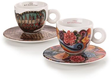 illy 24958 Set of 2 Cappuccino Cups Art Collection Biennale 2024