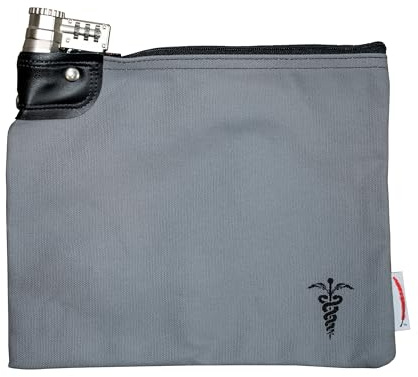 Cardinal bag supplies Opioid Anti Diversion Medication Lockable Bag, Gray