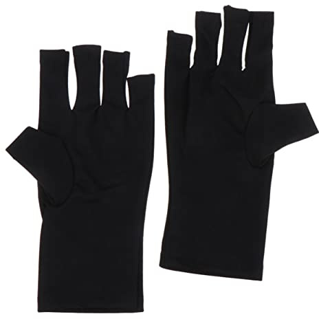 Cabilock UV Protection Gloves for Gel Nails UV Gloves Fingerless Design for Manicure for Safe Nail Application