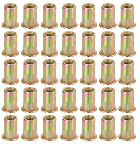 QUARKZMAN 60Pcs M8 x 18mm Dado A Rivetto Acciaio Carbonio Hardware Dado A Rivetto Colore Zincato Inserti Filettati Adatti Per Mobili Industriali