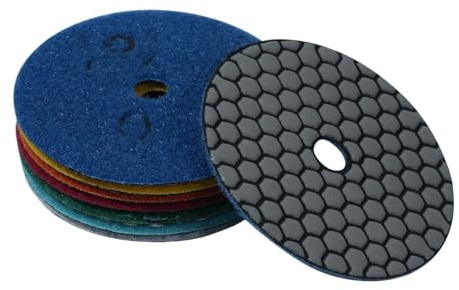 Almohadilla de pulido en seco 4 pulgadas, 100 mm, diamante, granito, mármol, piedra, hormigón, papel lija for amoladora wanglan(1identical100,1 Pc,3 inches)