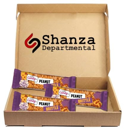 The Real Candy Co. Peanut Brittle Bar – Crunchy Peanut & Caramel Sweet Treat, 100g (Pack of 3)