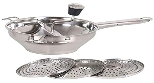 Mi Cocina 135272 A La Cuina Pasapuré Acero con 3 Discos, Metal, Multicolor, 20 cm