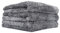 The Rag Company - Eagle Edgeless 600 (Lot de 3) Serviettes coréennes Professionnelles en mélange 70/30 Super Peluche, en Microfibre, Polissage et Polissage, 600 g/m², Gris foncé