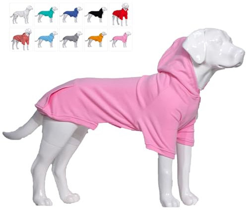 Lovelonglong Haustierbekleidung Dackel Hundebekleidung Mantel Hoodies Winter Herbst Sweatshirt für Dackel Hunde 10 Farben 100% Baumwolle 2018 (D-L, Rosa)