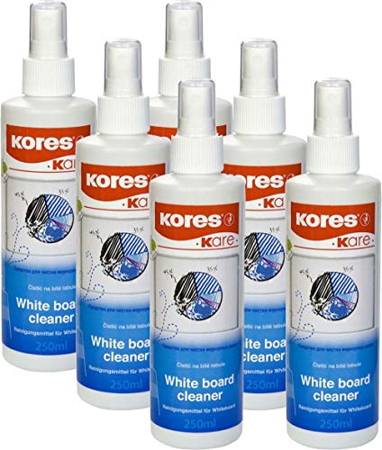 Kores Whiteboard Reiniger, Pump-Spray-Flasche, 250 ml (6er Pack)