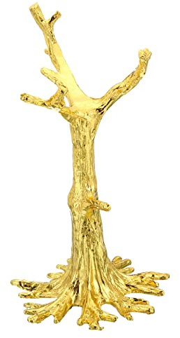 PATIKIL Cristal Bola Soporte, Esfera Exhibición Soporte Fotografía Accesorios para 80 a 100mm Cristal Bolas Adorno Estante Soporte Metal Base Árbol Forma, Dorado