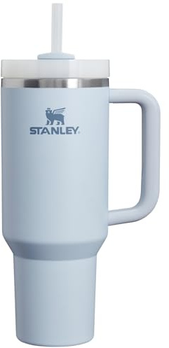 Stanley Quencher H2.0 FlowState Stainless Steel Vacuum Insulated Tumbler with Lid and Straw for Water, Iced Tea or Coffee, Smoothie and More, Glacier, 40 oz / 1.18 L