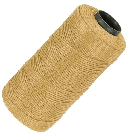 sourcing map Filo di nylon a 3 fili intrecciati Mason Line, 1,5 mm x 200 m, spago in nylon per progetti fai da te, miglioramento della casa, giardinaggio, confezioni regalo, forniture per feste di