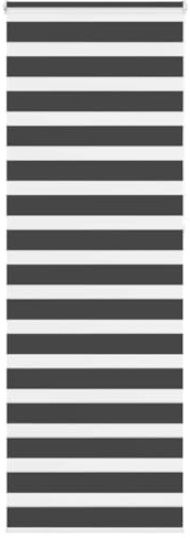 vidaXL Doppelrollo Schwarz 85x230 cm Stoffbreite 80,9 cm Polyester