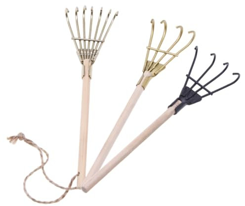 CIMAXIC 3pcs Miniature Rakes Handicrafts Incense Ash Rake for Zen Garden Decorative Tool Rustic Garden Decor