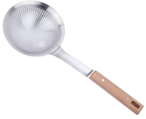 EQEQE Cucharas de Madera for cocinar, Utensilios de Cocina Colador de Cocina Colador Grande Colador de Pasta for freír Espumadera Cuchara for cocinar Cuchara Espumadera for Alimentos(40X16cm)