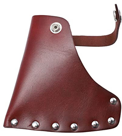 HOUDERCO Cowhide Protector for Felling Axe Chopping Axe Head Portable Protective Sleeve for Ax Protective Cover Blades Protectors One Blade Guards