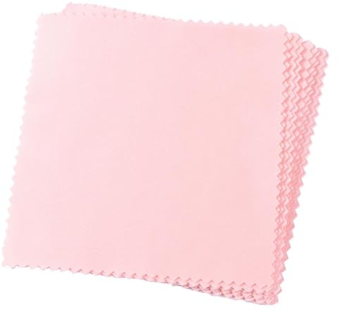 Toyvian Paños para limpiar joyas y lentes, 50 piezas de microfibra, 10x10 cm, funcionales y portátiles para viajes y uso cotidiano