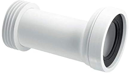 McAlpine WC-CON5 20mm Offset Adjustable Length Rigid Wc Connector - White