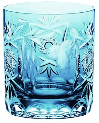 Nachtmann Whisky Glas, 250 ml, hellblau, Traube, 35891, Whisky Tumbler aus Bleikristall, spülmaschinenfest, Made in Germany, Aquamarin | Whiskybecher, Aquamarin