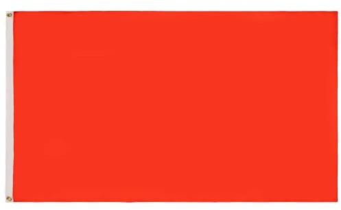 AZ FLAG - Flagge Einfarbig Rot - 150x90 cm - Einfarbig Fahne 100% Polyester mit Messing-Ösen - 110g