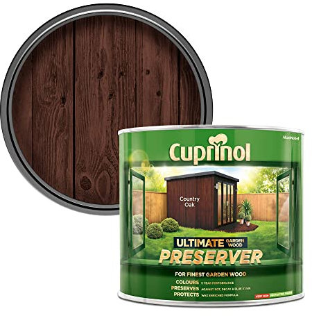 Cuprinol 5206068 CUPGWPRECO1L 1L Ultimate Garden Wood Preserver - Country Oak