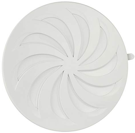 Rejilla de ventilación, rejilla de ventilación, protección contra insectos, redonda, plástico ABS, color blanco, roseta ajustable, diámetro 70, 80, 90, 100, 110, 120, 125, 130, 140, 150 MKK®