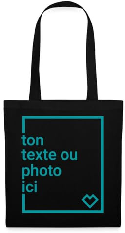Spreadshirt Sac Personnalisé avec Texte ou Photo Imprimé Tote Bag