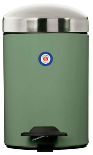 ROSSIGNOL Poubelle de salle de bains, Poubelle 3L, Poubelle à pédale, Fabrication française, Seau intérieur amovible, Large pédale BONNY