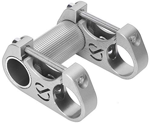 Fahrrad Doppel Vorbau, Faltrad Vorbau, Lenkervorbau Rostfrei Verschleißfest für Rennräder Falträder Mountainbikes Faltrad(Silber)