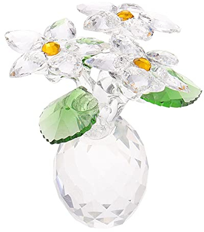 Kristall Miniatur Figur Poinsettia Kristall Glas Sammlerstück Weihnachtsstern Statue Figur Feng Shui Bonsai Glasblume Poinsettia deko für Weihnachten Zuhause Tischdeko