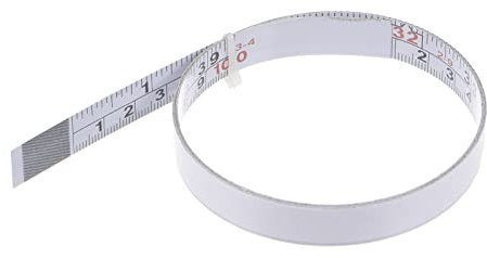 sourcing map Self Adhesive Tape Measure 40 inch/1M Double Scale Left to Right Reading Sticky Measuring Tape Steel Workbench Ruler, White