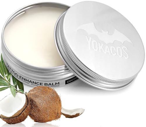 Tattoo Aftercare Butter 50 ml, YOKACOS Tattoopflege Creme, Aufheller und Feuchtigkeitssalbe, Verstärkt Tattoo Farben, Fördert die Heilung, Qualität (Frisch)
