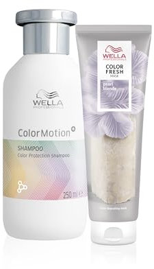 Wella Professionals, Pack, Color Fresh Mask Coloración Temporal Tono Rubio Perlado (150ml) + Champú Color Motion Protector del color y brillo (250ml)