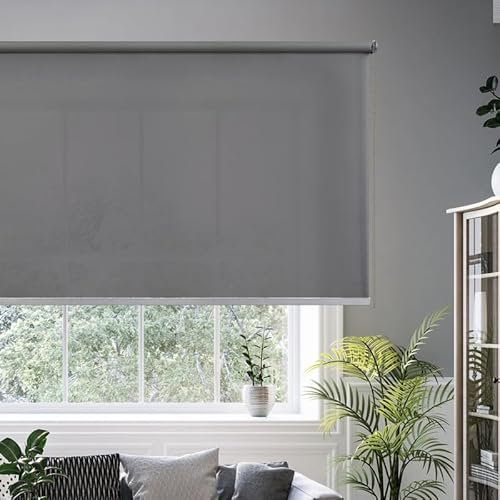 STOR PLANET Rollo, lichtdurchlässig, beruhigend, hochwertige Metalloberfläche, für Fenster und Türen, für Küche, Wohnzimmer, Schlafzimmer, Koala-Grau, 45 x 180 cm