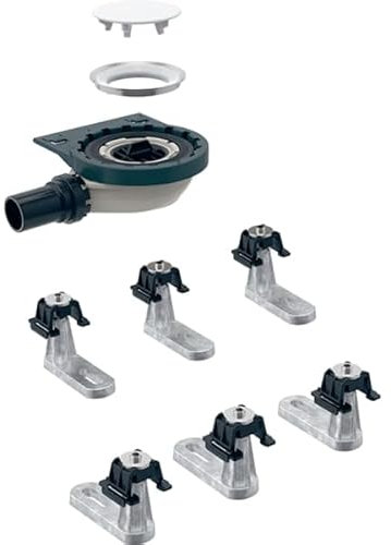 Geberit Duschwannenablauf mit 6 Füßen, 154.021.00.1 für Duschfläche Setaplano, Sperrwasserhöhe 30 mm