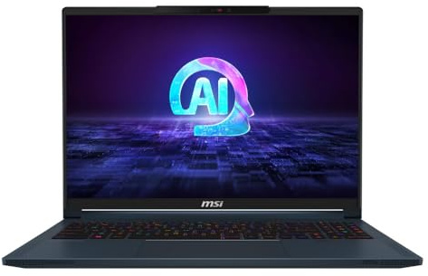 MSI Stealth 16 AI Studio A1VFG-045XES Gaming-Laptop, 16 Zoll, 16:10 QHD+ 240 Hz (Intel Core Ultra 7 155H, 16 GB RAM, 1 TB SSD, RTX 4060-8 GB, Free DOS) Star Blue, spanische QWERTY-Tastatur