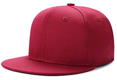 Boolavard spädbarn till småbarn barn enkel strukturerad platt rem snapback-keps, Vinrött, one size