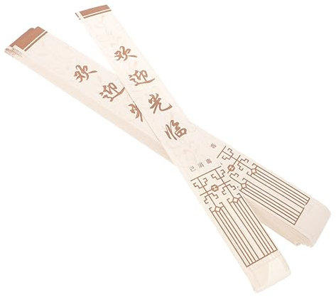 CIYODO 500 Stück Bestecktasche aus Papier Essstäbchen-Papierhülle Verpackungsbeutel Essstäbchen Ärmel Essstäbchen Papiertüte zweifarbig Hot-Pot-Stäbchen Restaurantbedarf Kraftpapier