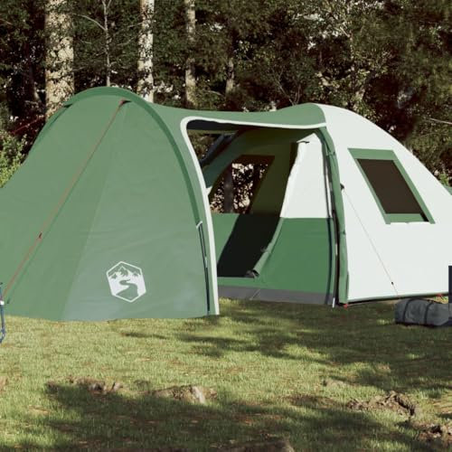 Tino Tech Kuppel-Familienzelt 6 Personen Outdoor Tent Gruppenzelt Winddicht Campingzelt Festivalzelt Wurfzelte für Familie Trekkingzelt im Freien 466x342x200 cm Polyester&PE Grün