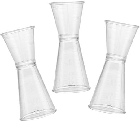 Cabilock 3stücke Doppelmessbecher Aus Kunststoff Cocktail-messbecher-werkzeug Barkeeper-messbecher Für Barkeeping Zu Hause