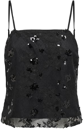 Onlsinna Lace Singlet Xt WVN, svart, M