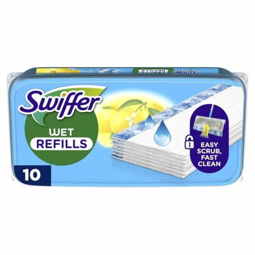 Swiffer Wet Bodenwischer Feuchttücher, 120 Tücher, Zitrone Maxi | Bodenreiniger, hygienische Tiefenreinigung, entfernt Schmutz und Bakterien