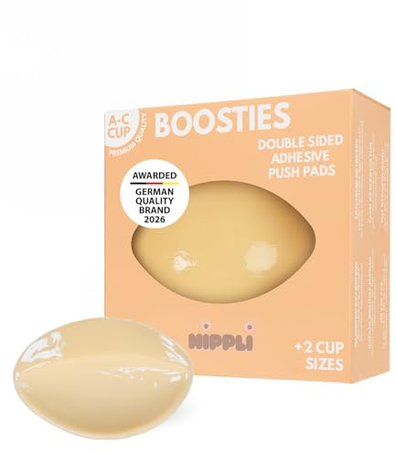 Nippli Boosties Push Up Klebe BH – Doppelseitig klebende Brusteinsätze – Unsichtbare Nippelpads für doppeltes Volumen – Wiederverwendbare & schweißfeste BH Alternative