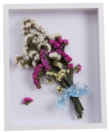 Intcwkan Cornice Foto 3D da Riempire 20x29 cm, Cornice A4 con Plexiglas Premium per Foto, DIY Artistico, Medaglie & Fiori Secchi - Decorazione Murale o da Tavolo (Bianco)