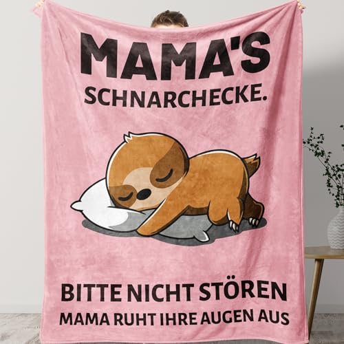 KAAYEE Mama Geschenk, Geburtstagsgeschenk für Mama Kuscheldecke Rosa | Geschenke für Mama zum Muttertag Geburtstag Valentinstag, Weihnachtsgeschenke Ostergeschenk Muttertagsgeschenk Mutter