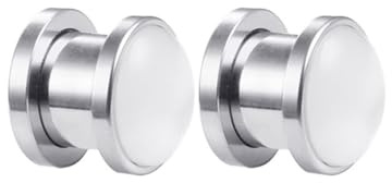 RDSGYZ 2STK Süß Tunnels Ohrplugs für Unisex, Silber Anfänger Dehnstäbe Edelstahl Körper Piercing Runden 8mm (0G)