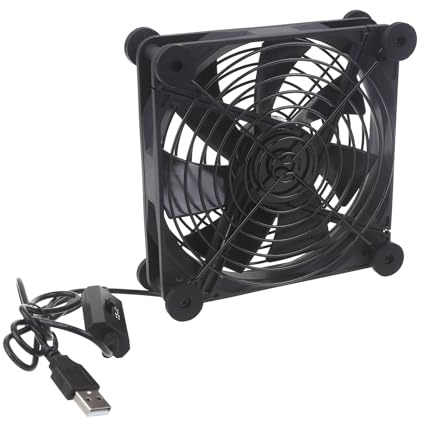 Geavonyg Ventole per Router PC Alimentate Tramite USB da 5 V Flussi D Elevati Ventola Raffreddamento Silenziosa Case del Computer Ampia Applicazione Ventola Raffreddamento Accessori